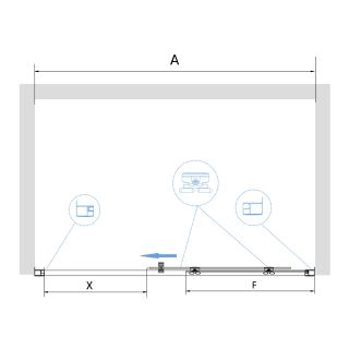 Душевая дверь RGW Passage PA-14 160x195см хром 41081416-51