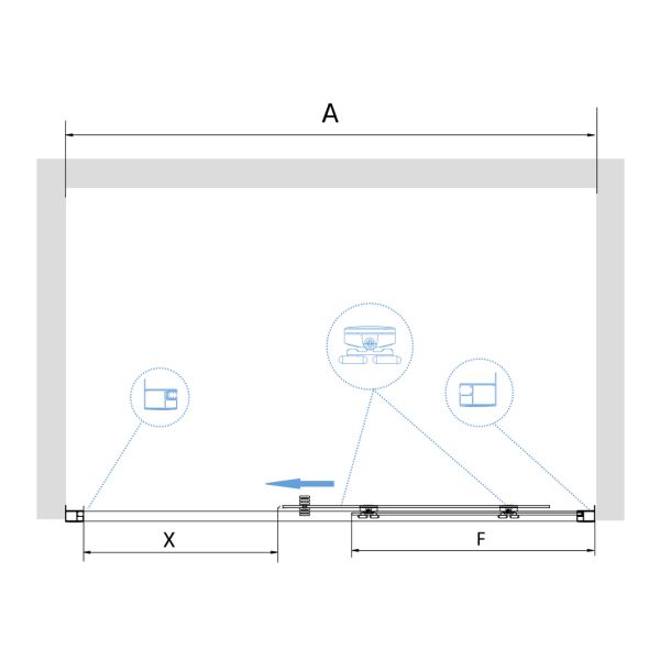 Душевая дверь RGW PA-14G 120x195см золото 41081412-16