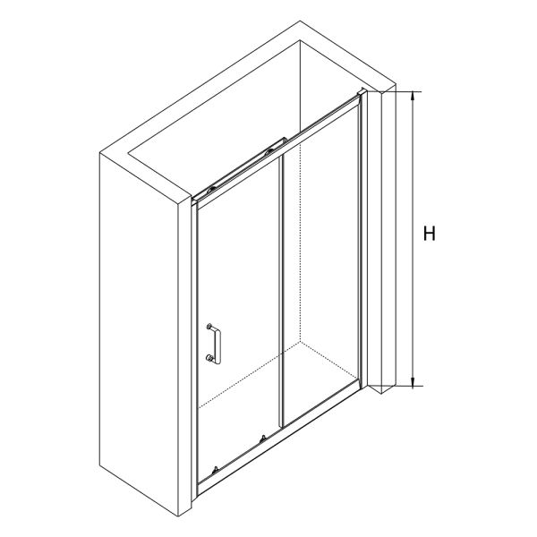 Душевая дверь RGW Passage PA-14B 120x195см чёрный 41081412-14