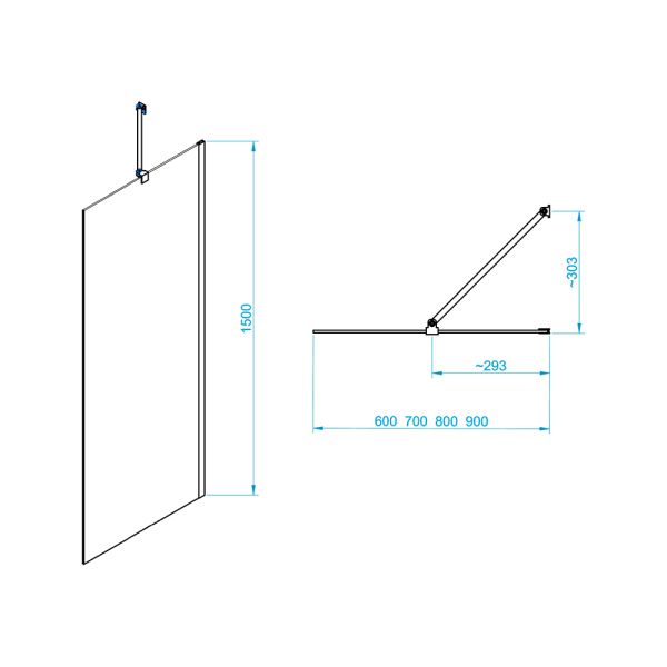 Шторка на ванну RGW SC-150B 351115007-14 70см чёрный