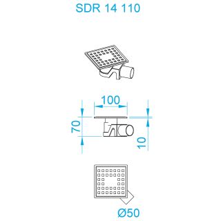 Душевой трап RGW SDR-14 47211411-01 10см хром Душевой трап RGW SDR-14 47211411-01 10см хром