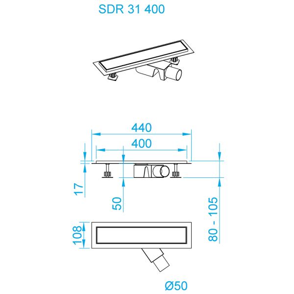 Душевой лоток RGW SDR-31B 47213140-04 40см чёрный Душевой лоток RGW SDR-31B 47213140-04 40см чёрный