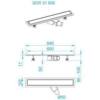 Душевой лоток RGW SDR-31B 47213160-04 60см чёрный Душевой лоток RGW SDR-31B 47213160-04 60см чёрный