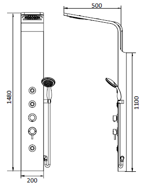 Душевая панель RGW SP-06B 21140106-14 чёрный