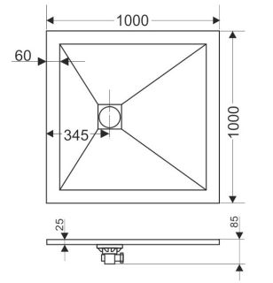 Душевой поддон RGW ST-G 16152100-02 100x100см графит Душевой поддон RGW ST-G 16152100-02 100x100см графит