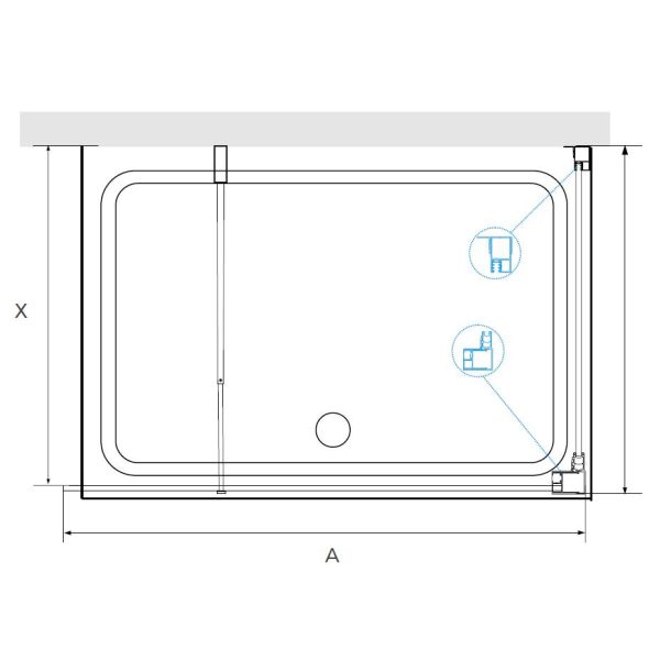 Душевой уголок RGW WA-005-1 (WA-002+Z-060-2) 351005119-11 110x90см хром
