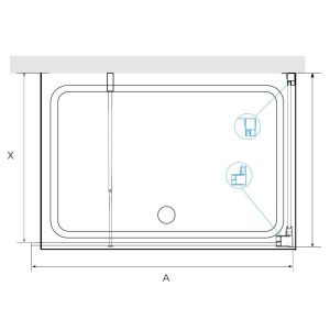 Душевой уголок RGW WA-005-1 (WA-002+Z-060-2) 351005118-11 110x80см хром