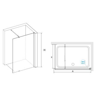 Душевая перегородка RGW Walk In WA-02 70см хром 41100207-51