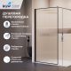 Душевая перегородка RGW WA-08B NEW 81100807-154 70 см профиль чёрный стекло ребристое