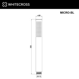 Душевая лейка WHITECROSS MICRO-GM оружейная сталь Душевая лейка WHITECROSS MICRO-GM оружейная сталь