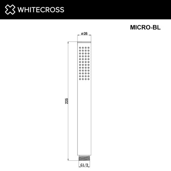 Душевая лейка WHITECROSS MICRO-NIB брашированный никель