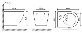 Биде подвесное Ceramica Nova Forma CN3010 белый Биде подвесное Ceramica Nova Forma CN3010 белый