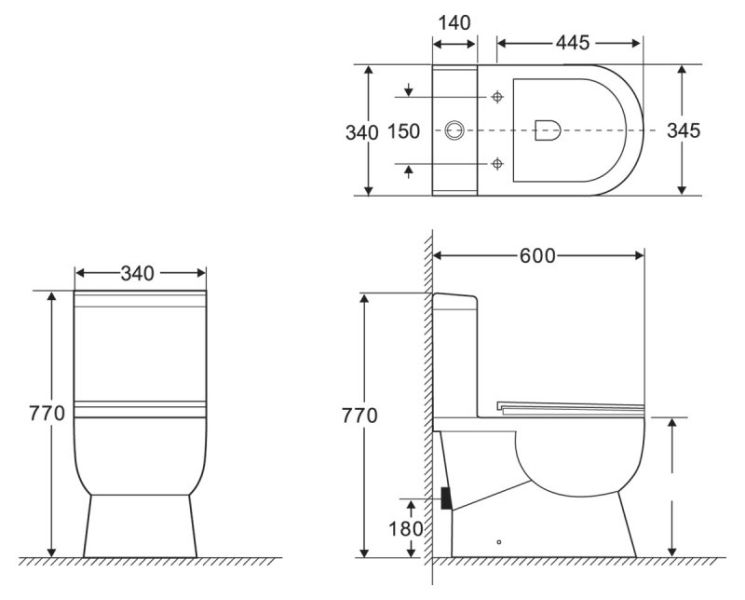Чаша унитаза напольного BelBagno Ricco BB275CPR