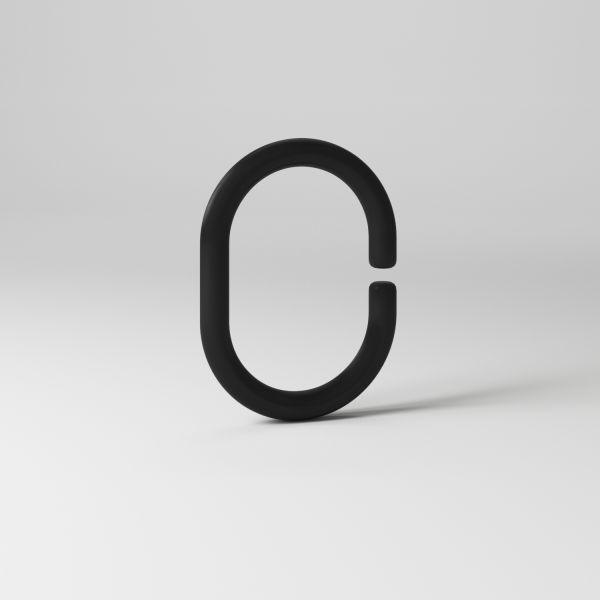 Комплект колец для душевой шторки IDDIS чёрный RID013P Комплект колец для душевой шторки IDDIS чёрный RID013P