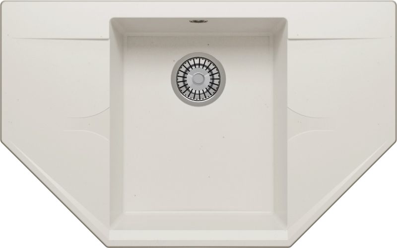 Мойка кухонная Polygran RIFF-800 белый хлопок 679092