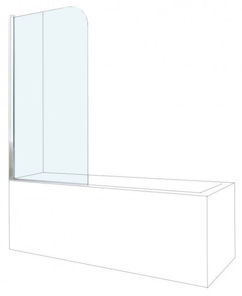 Шторка на ванну Berges River 90см хром 062102