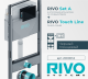 Инсталляция RIVO Set A для унитаза 200001.6 с клавишей смыва RIVO Touch Line чёрный