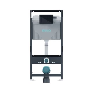 Инсталляция RIVO Set A для унитаза 200001.6 с клавишей смыва RIVO Touch Line чёрный