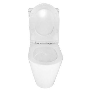 Унитаз-компакт Azario Mizen AZ-8300 безободковый торнадо белый