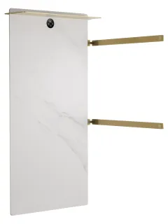 Полотенцесушитель электрический с каменной плитой Wonzon & Woghand Stuttgart WW-A504W-BG 40x80 см белый мрамор/брашированное золото