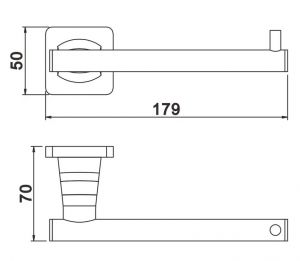 Держатель для туалетной бумаги Rose RG1505H чёрный
