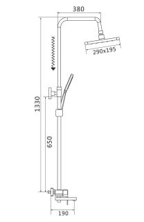 Душевая стойка Shevanik S9636H чёрный Душевая стойка Shevanik S9636H чёрный