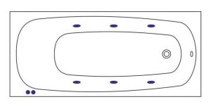 Гидромассажная ванна Whitecross Layla 0102.180080.100.SOFT.CR 180x80см Soft хром