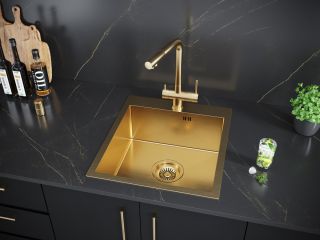Мойка кухонная Paulmark Kroner PM214551-BG брашированное золото