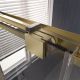 Душевая дверь Veconi Premium Trento PTD-30G, 1200х2000, брашированное золото, стекло прозрачное