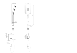 Ручной душ BelBagno со штуцером с держателем, хром ROM-DFS-CRM