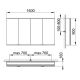 Зеркальный шкаф Keuco Royal Modular 800411161100500 серебристое 160 см