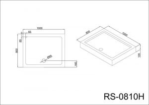 Поддон для душа Black & White Stellar Wind Easy Plumb 0810H00
