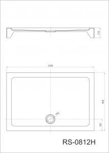 Поддон для душа Black & White Stellar Wind Easy Plumb 0812H00