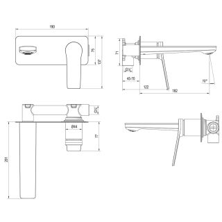 Смеситель для раковины Rossinka RS20-16 хром