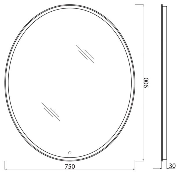 Зеркало BelBagno с LED-подсветкой и сенсорным управлением SPC-VST-750-900-LED-TCH Зеркало BelBagno с LED-подсветкой и сенсорным управлением SPC-VST-750-900-LED-TCH