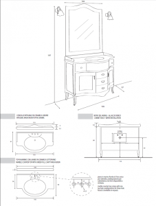 Тумба под раковину Cezares 103x80 RUBINO.BA.BLO