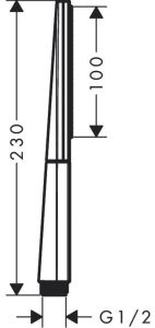 Ручной душ Hansgrohe Rainfinity 100 1jet 26866670, матовый черный