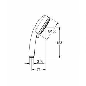 Душевая лейка Grohe Tempesta Cosmopolitan 27574002