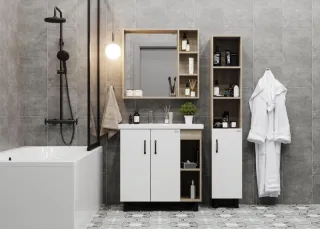 Зеркальный шкаф Onika Тимбер 207045 70 см дуб сонома