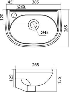 Рукомойник Santek Бриз 1WH110445 40, R Рукомойник Santek Бриз 1WH110445 40, R
