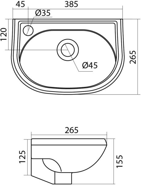 Рукомойник Santek Бриз 1WH110445 40, R Рукомойник Santek Бриз 1WH110445 40, R