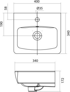 Рукомойник Santek Нео 1WH302183 40 Рукомойник Santek Нео 1WH302183 40