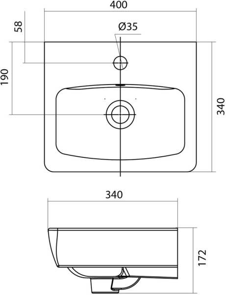 Рукомойник Santek Нео 1WH302183 40