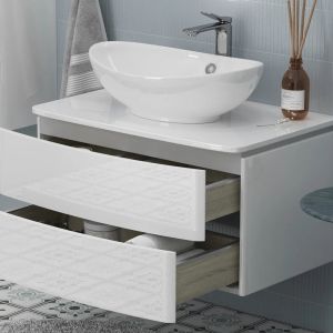 Тумба под раковину подвесная Velvex Luna tp.LUN.80.2Y, 80 см