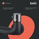 Смеситель для ванны IDDIS Twist Push Control TWIBLBTi02WA чёрный матовый