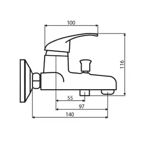 Смеситель для ванны Dorff Comfort D8010000 Хром