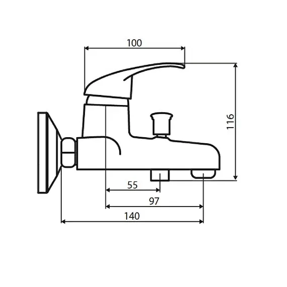 Смеситель для ванны Dorff Comfort D8010000 Хром