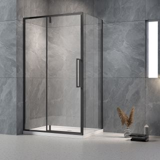 Душевой уголок Veconi Rovigo RV-034B, 1200х1000х1950, черный, прозрачное стекло Душевой уголок Veconi Rovigo RV-034B, 1200х1000х1950, черный, прозрачное стекло