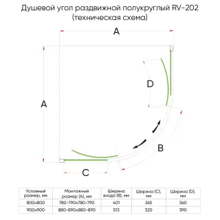 Душевой уголок Veconi Rovigo RV-202B, 800x800x1900, черный, стекло прозрачное Душевой уголок Veconi Rovigo RV-202B, 800x800x1900, черный, стекло прозрачное