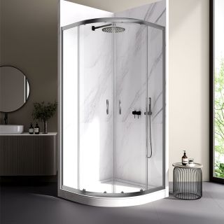 Душевой уголок Veconi Rovigo RV-202GR, 800x800x1900, брашированный графит, прозрачное стекло Душевой уголок Veconi Rovigo RV-202GR, 800x800x1900, брашированный графит, прозрачное стекло